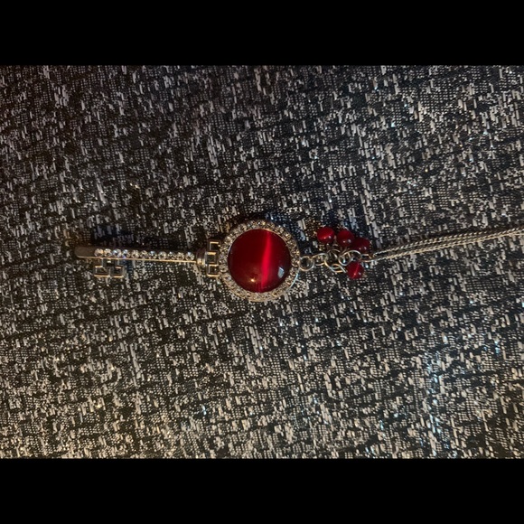 Red key long necklace.